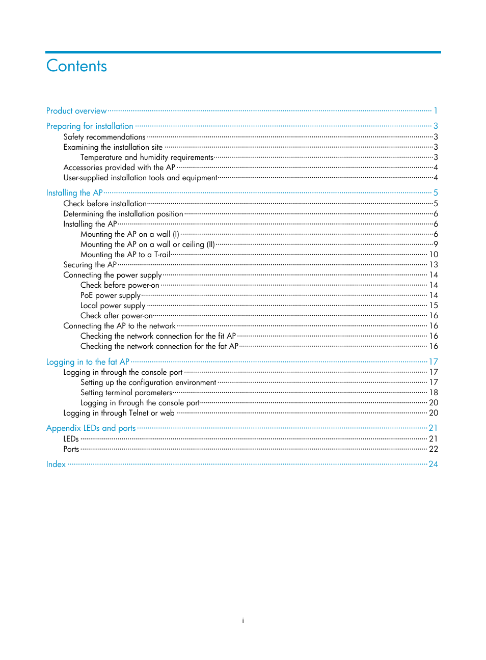 H3C Technologies H3C WA3600 Series Access Points User Manual | Page 5 / 29