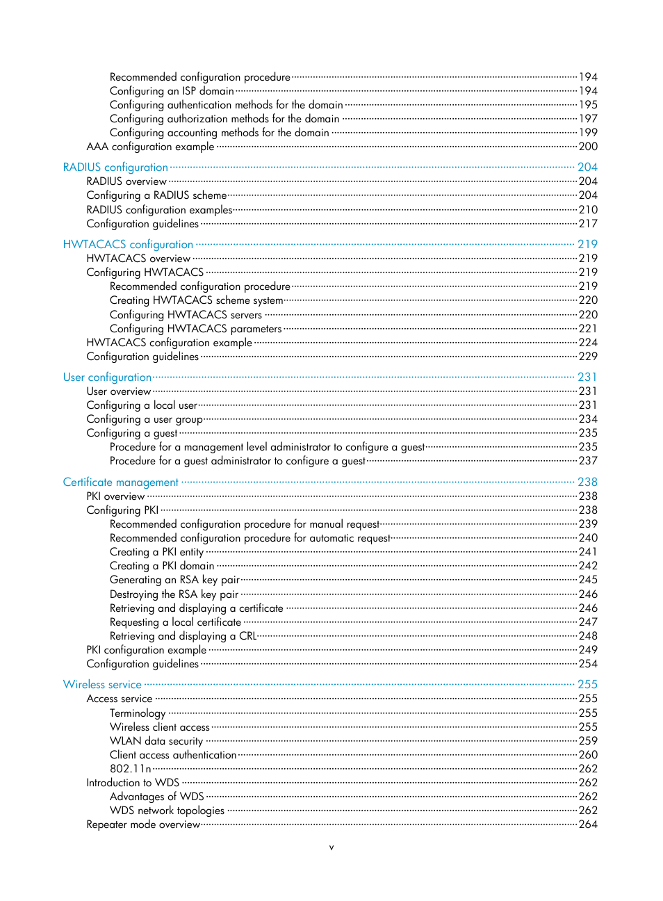 H3C Technologies H3C WA3600 Series Access Points User Manual | Page 10 / 447