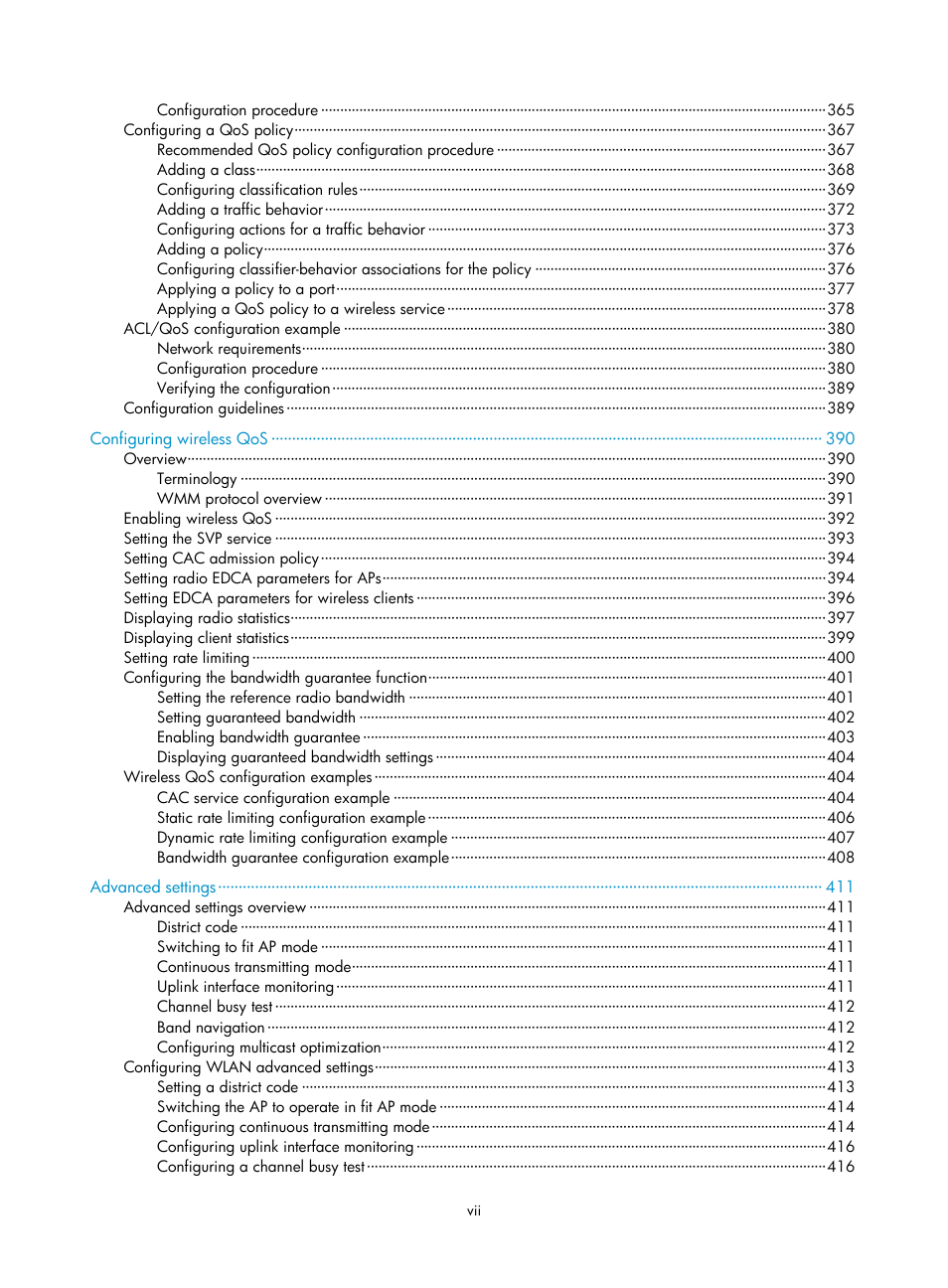 H3C Technologies H3C WA3600 Series Access Points User Manual | Page 12 / 447