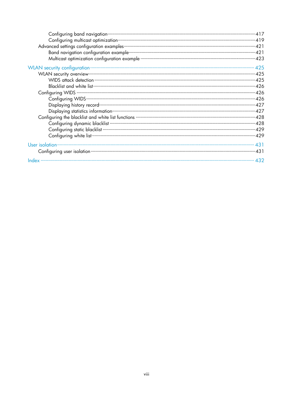 H3C Technologies H3C WA3600 Series Access Points User Manual | Page 13 / 447