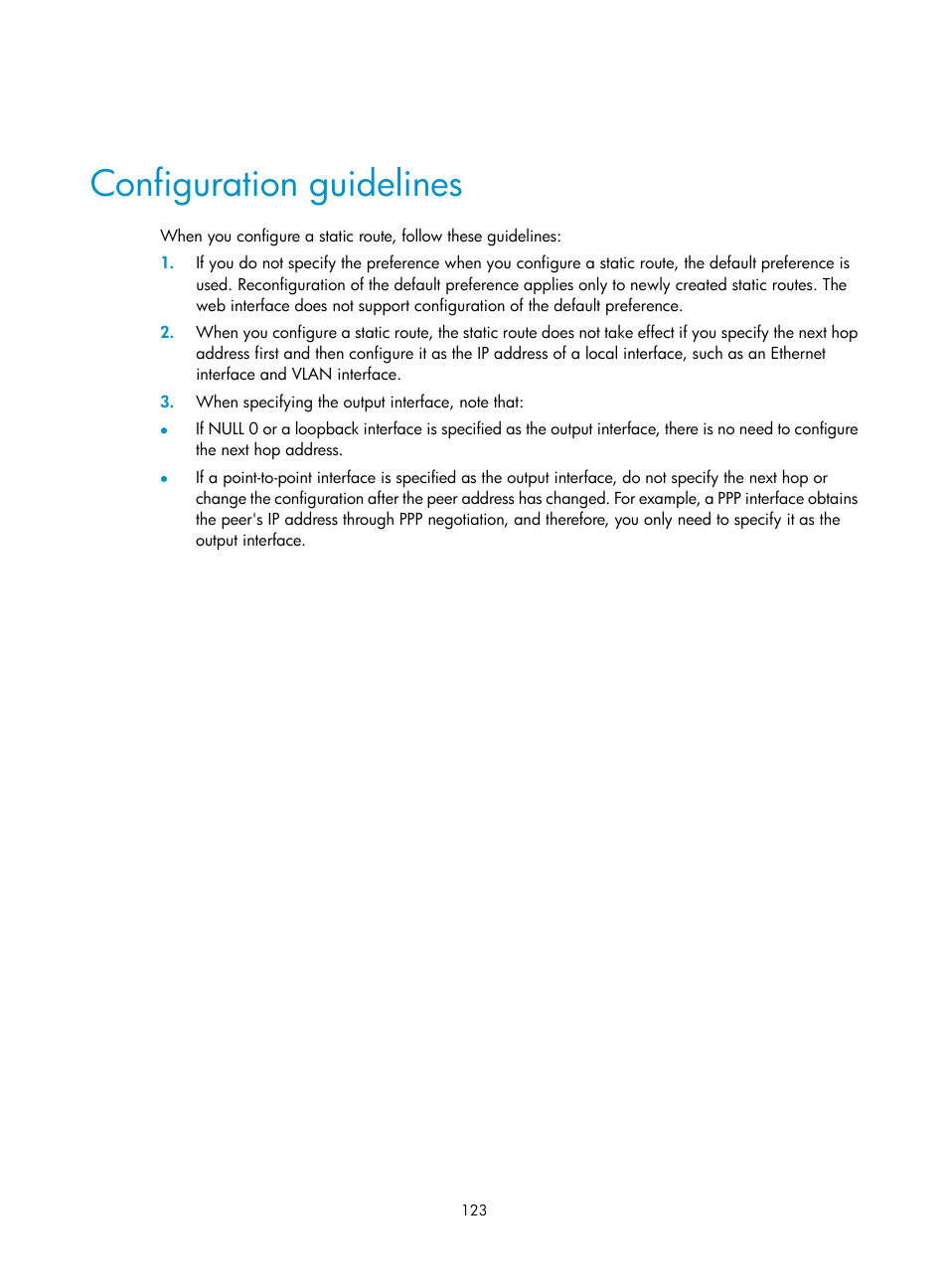 Configuration guidelines | H3C Technologies H3C WA3600 Series Access Points User Manual | Page 136 / 447