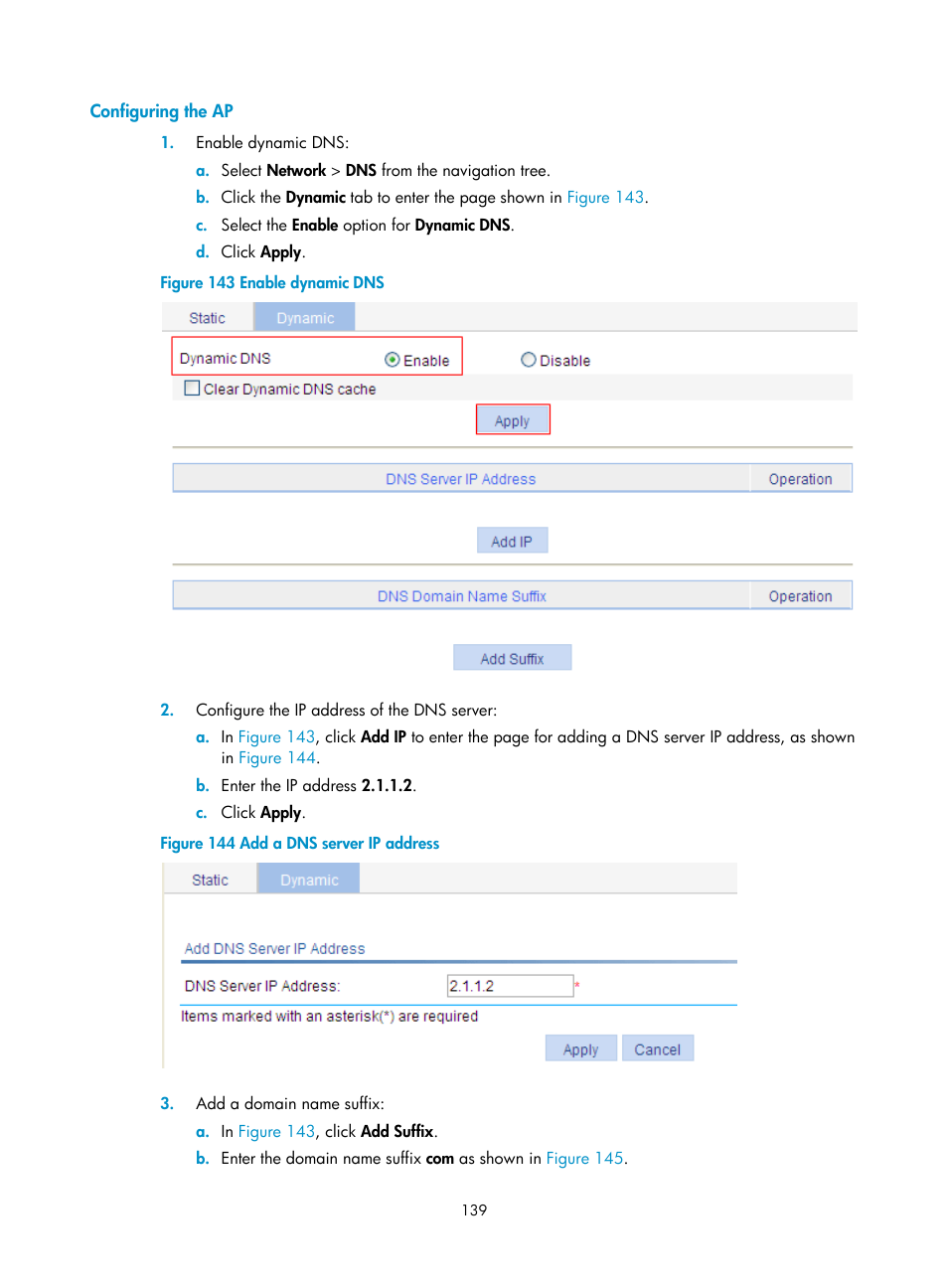 Configuring the ap | H3C Technologies H3C WA3600 Series Access Points User Manual | Page 152 / 447