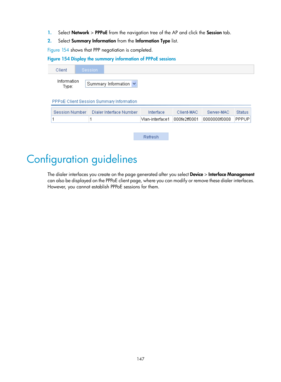 Configuration guidelines | H3C Technologies H3C WA3600 Series Access Points User Manual | Page 160 / 447