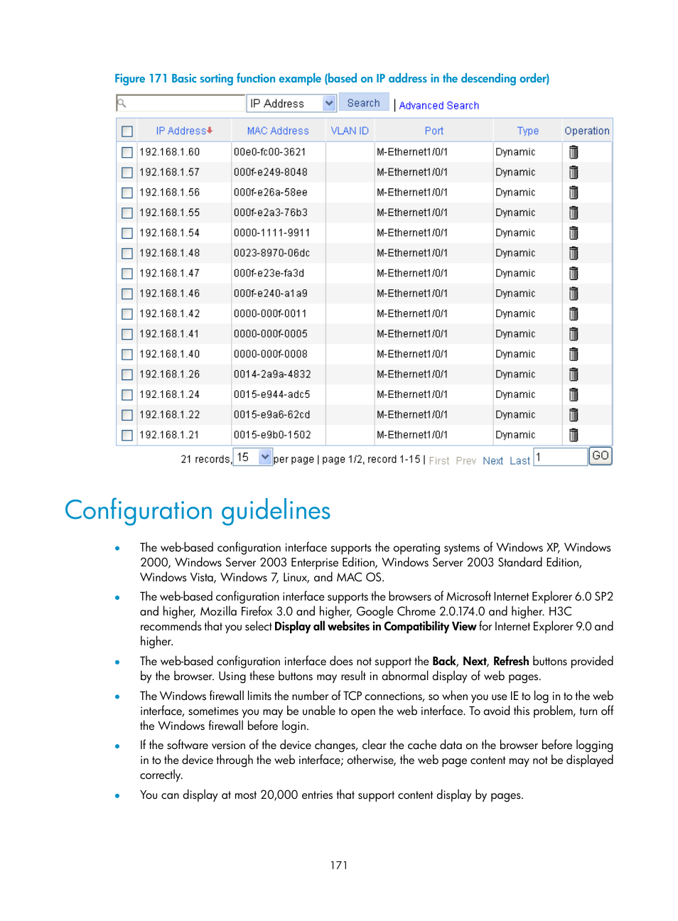 Configuration guidelines | H3C Technologies H3C WA3600 Series Access Points User Manual | Page 184 / 447