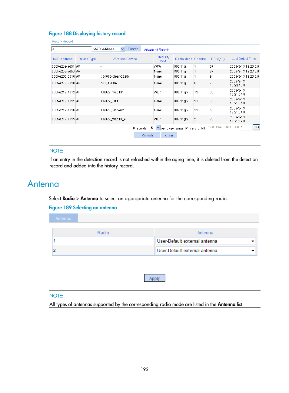 Antenna | H3C Technologies H3C WA3600 Series Access Points User Manual | Page 205 / 447