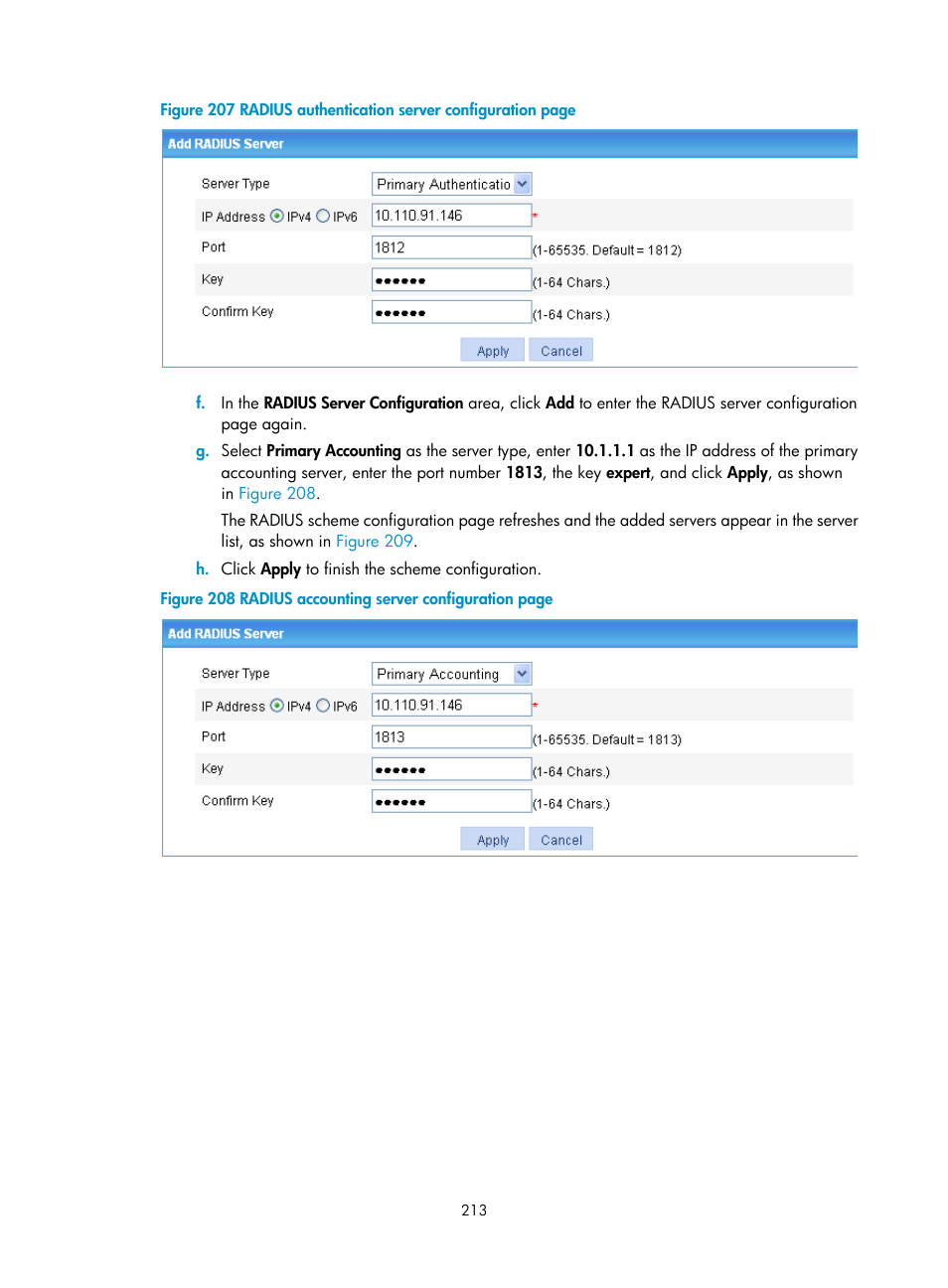 H3C Technologies H3C WA3600 Series Access Points User Manual | Page 226 / 447