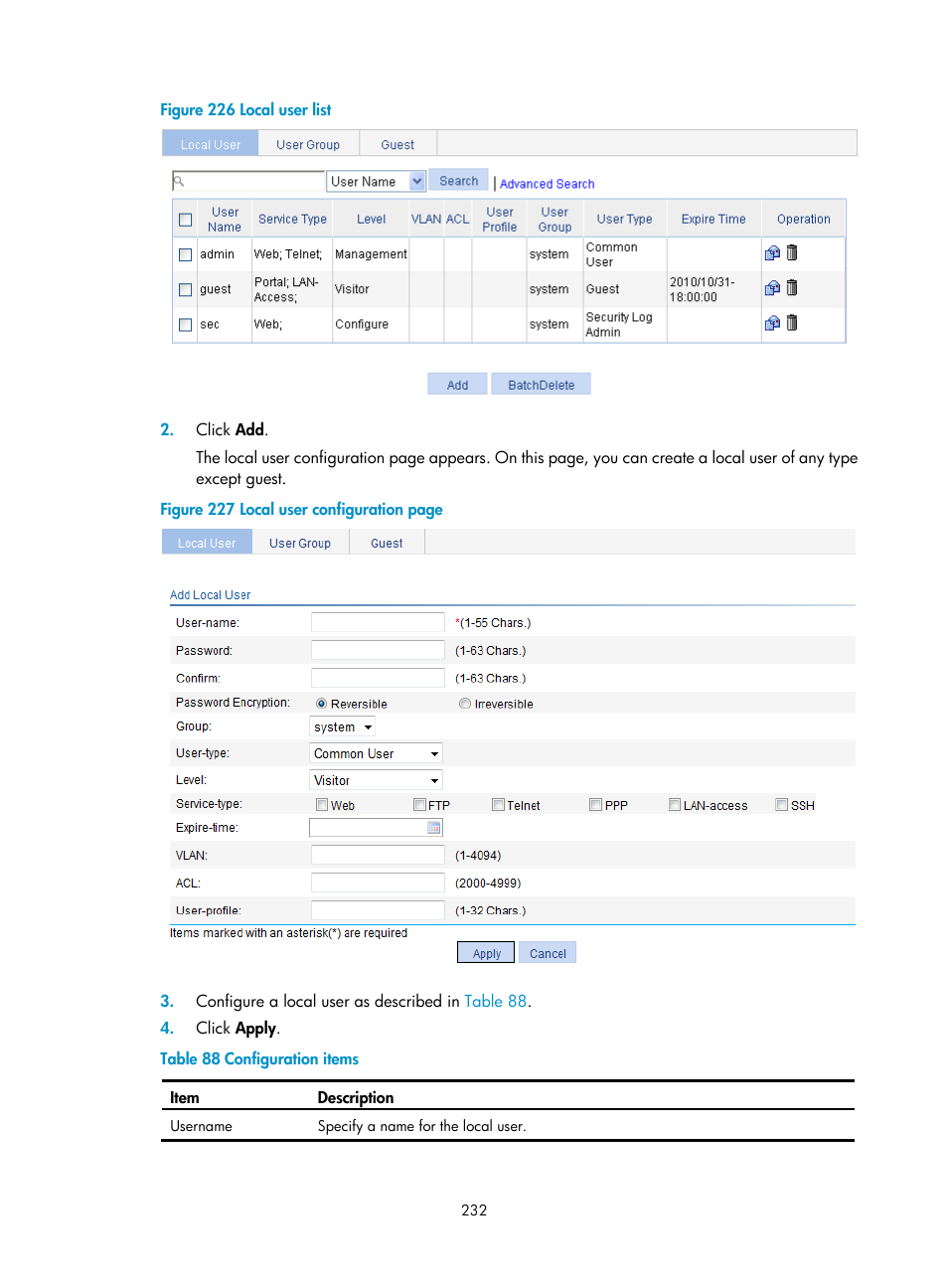 H3C Technologies H3C WA3600 Series Access Points User Manual | Page 245 / 447