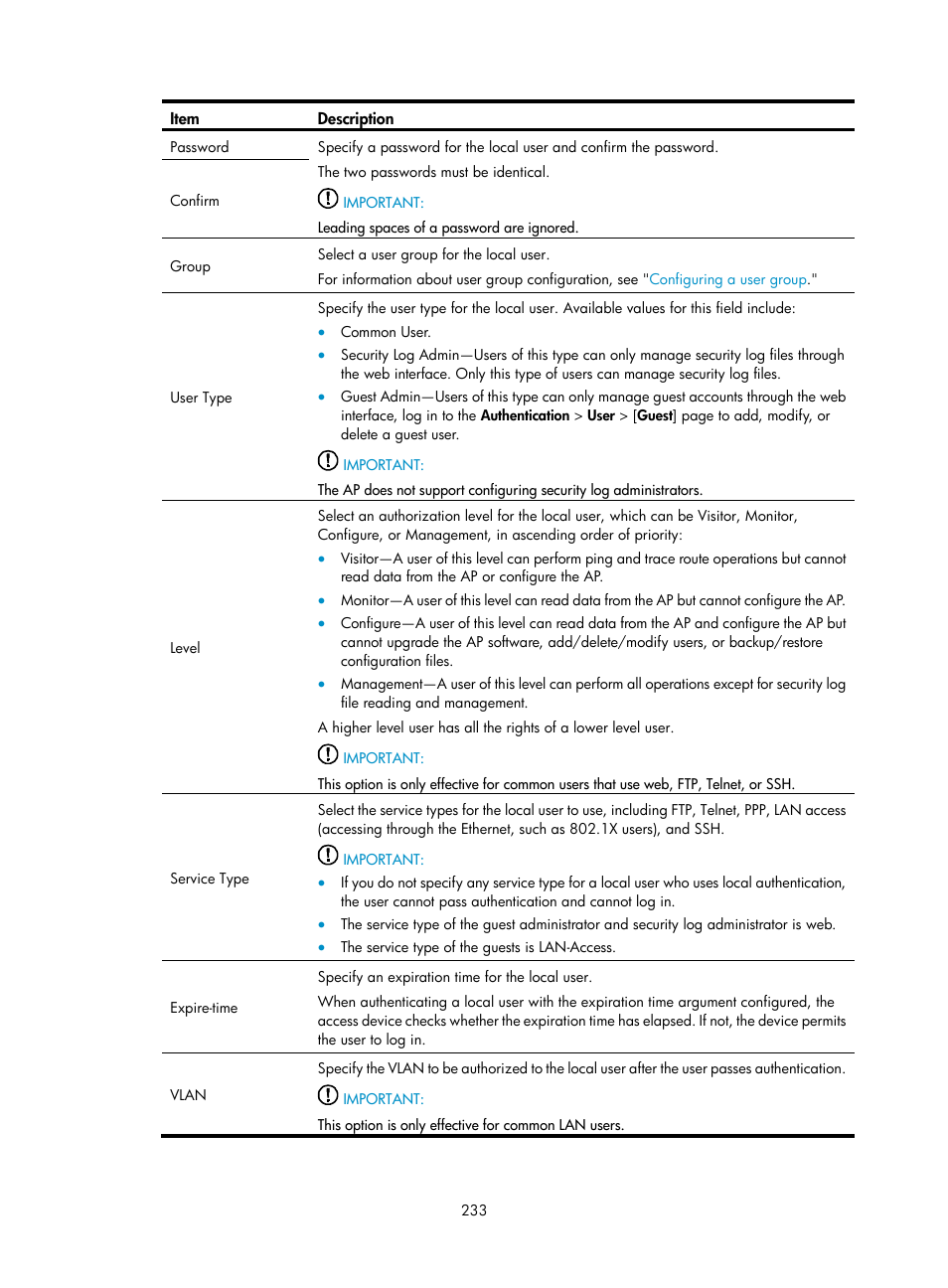 H3C Technologies H3C WA3600 Series Access Points User Manual | Page 246 / 447