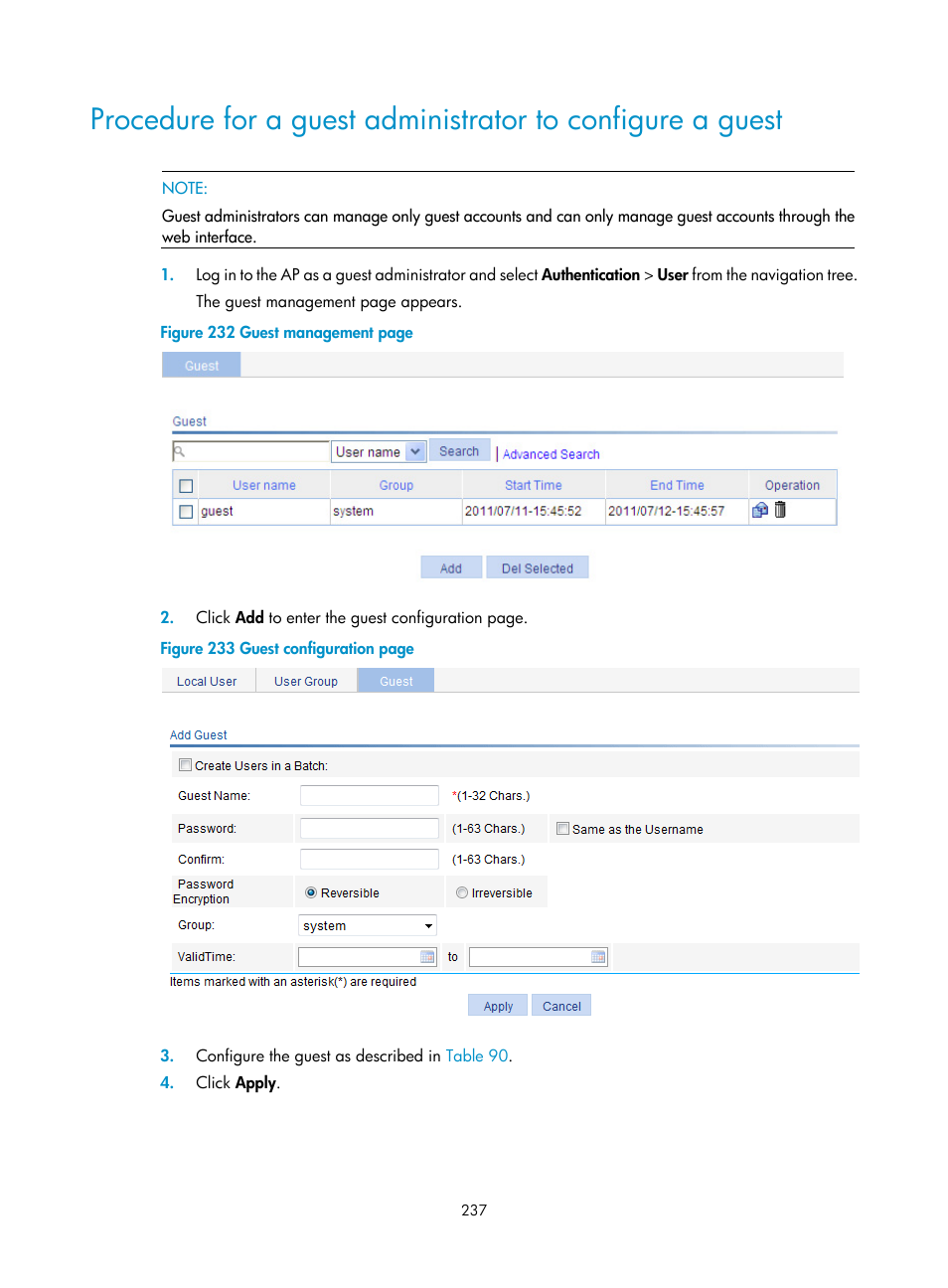 H3C Technologies H3C WA3600 Series Access Points User Manual | Page 250 / 447