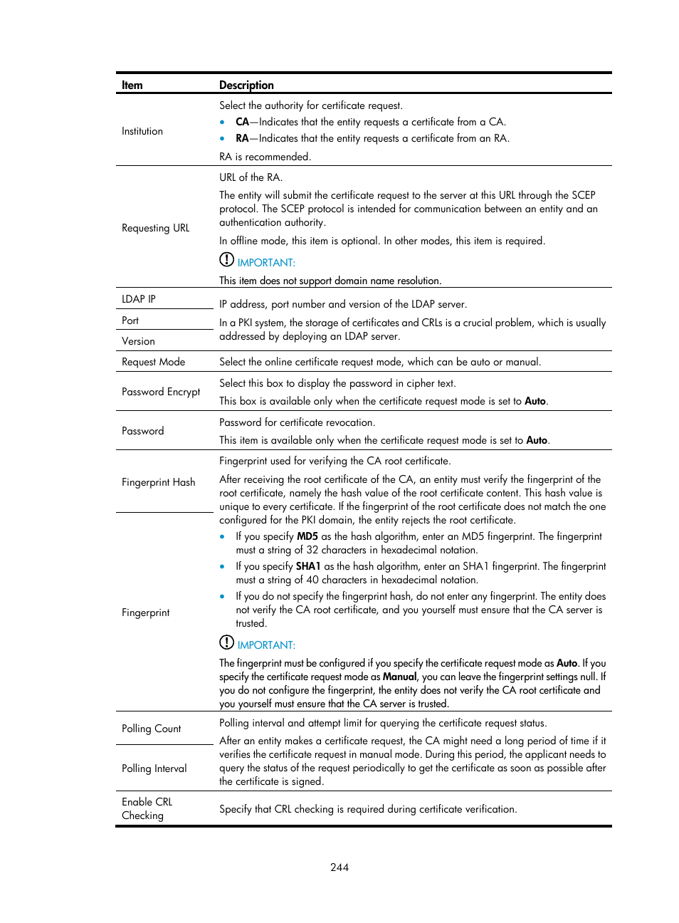 H3C Technologies H3C WA3600 Series Access Points User Manual | Page 257 / 447