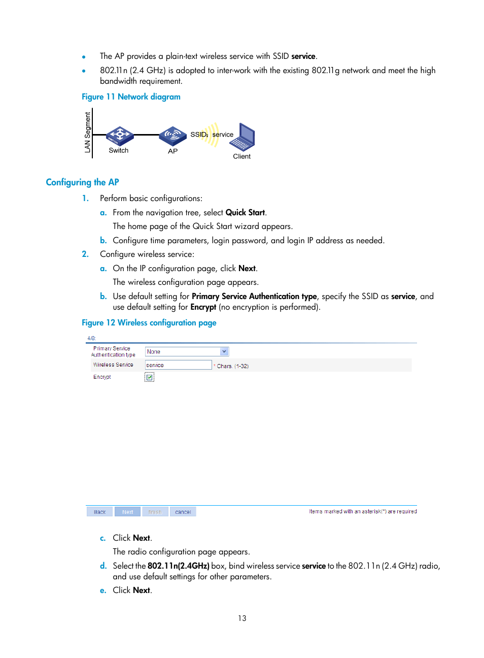 Configuring the ap | H3C Technologies H3C WA3600 Series Access Points User Manual | Page 26 / 447