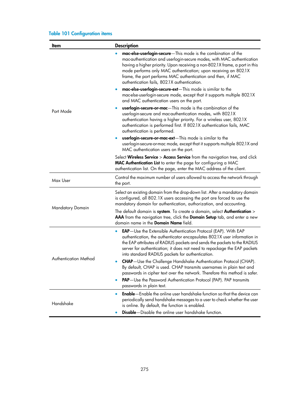 H3C Technologies H3C WA3600 Series Access Points User Manual | Page 288 / 447