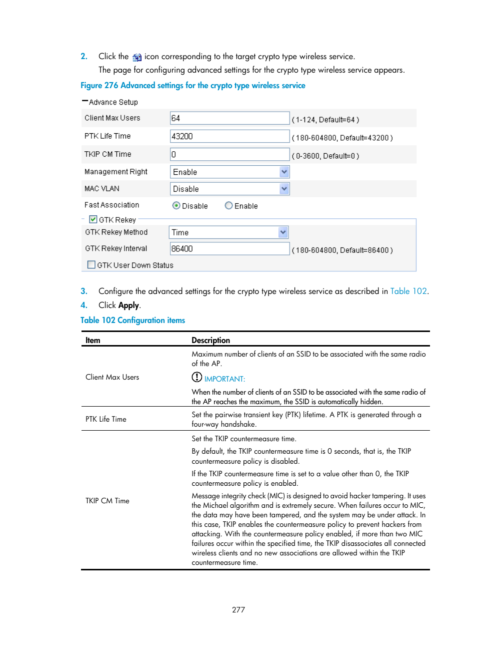 H3C Technologies H3C WA3600 Series Access Points User Manual | Page 290 / 447