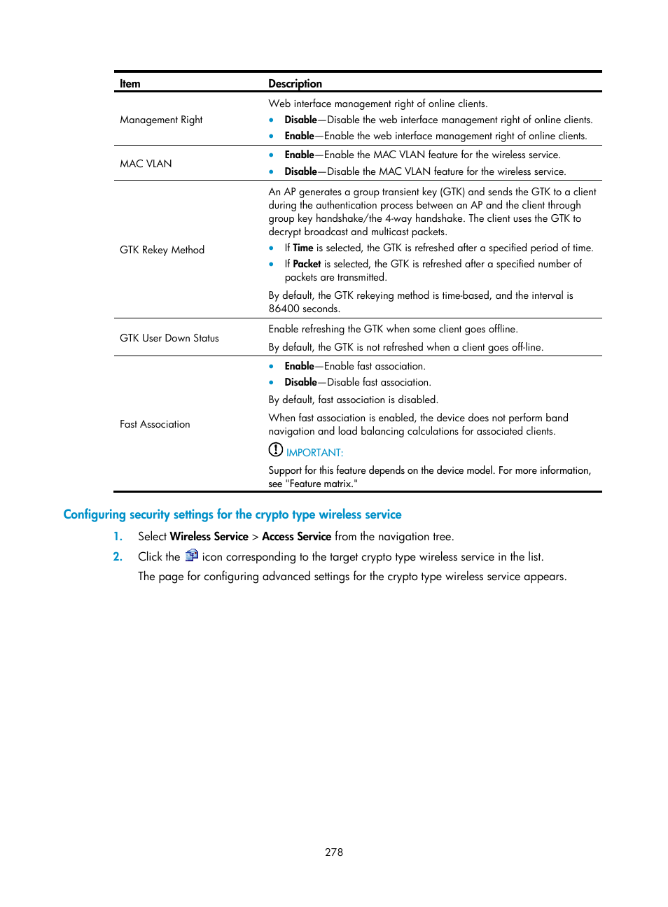 H3C Technologies H3C WA3600 Series Access Points User Manual | Page 291 / 447