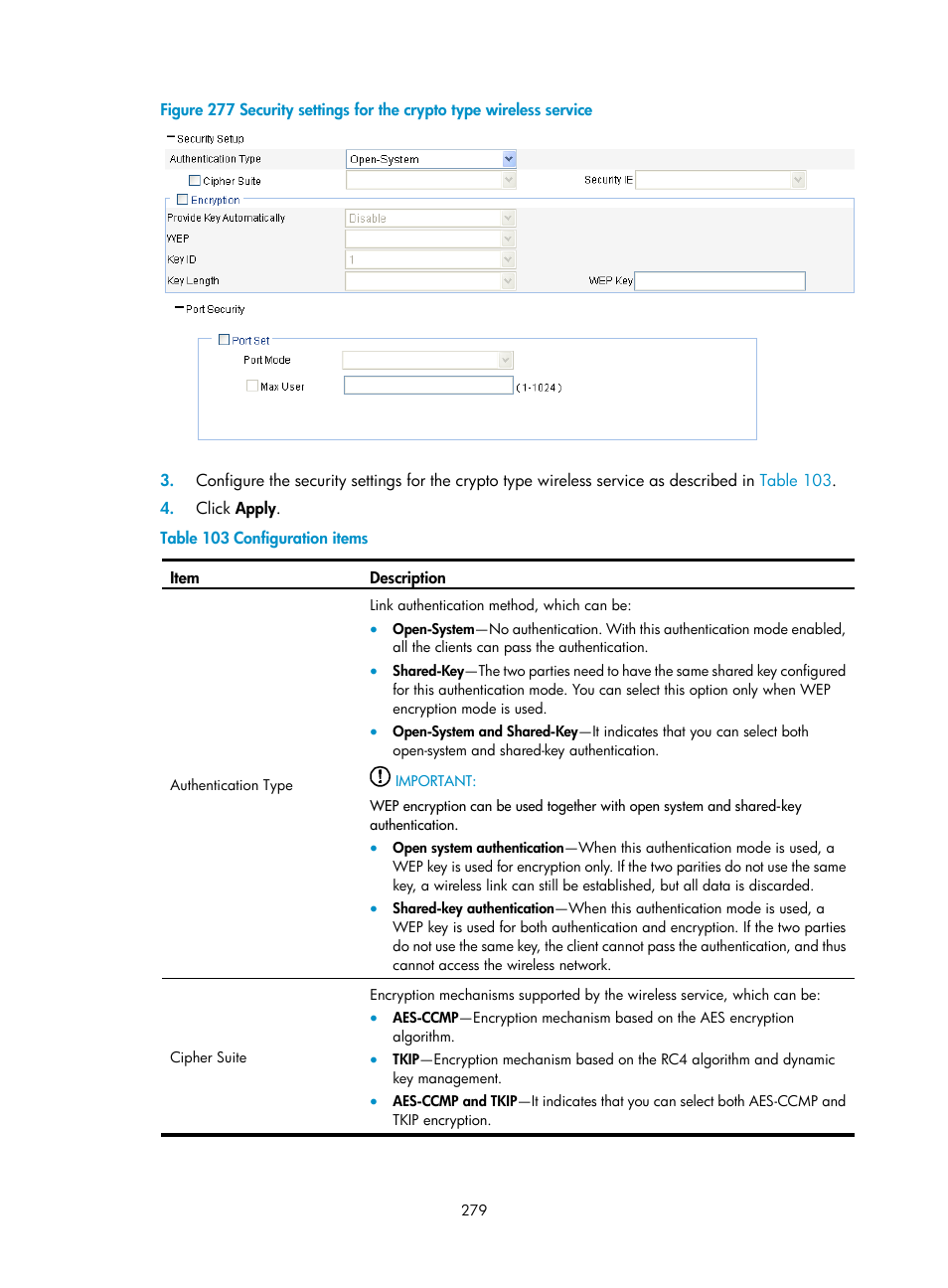 H3C Technologies H3C WA3600 Series Access Points User Manual | Page 292 / 447