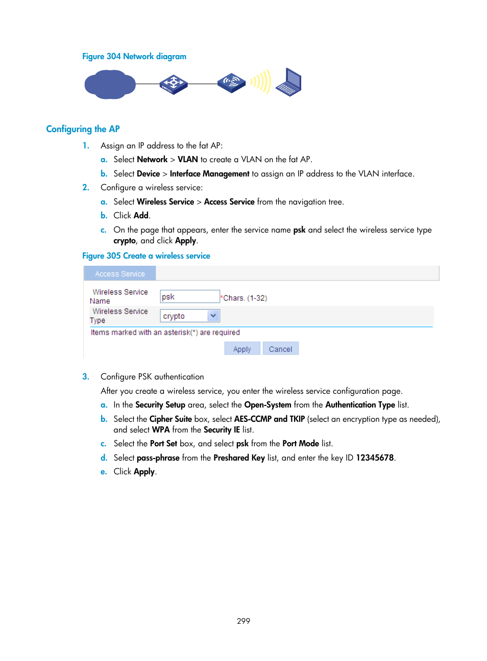 Configuring the ap | H3C Technologies H3C WA3600 Series Access Points User Manual | Page 312 / 447