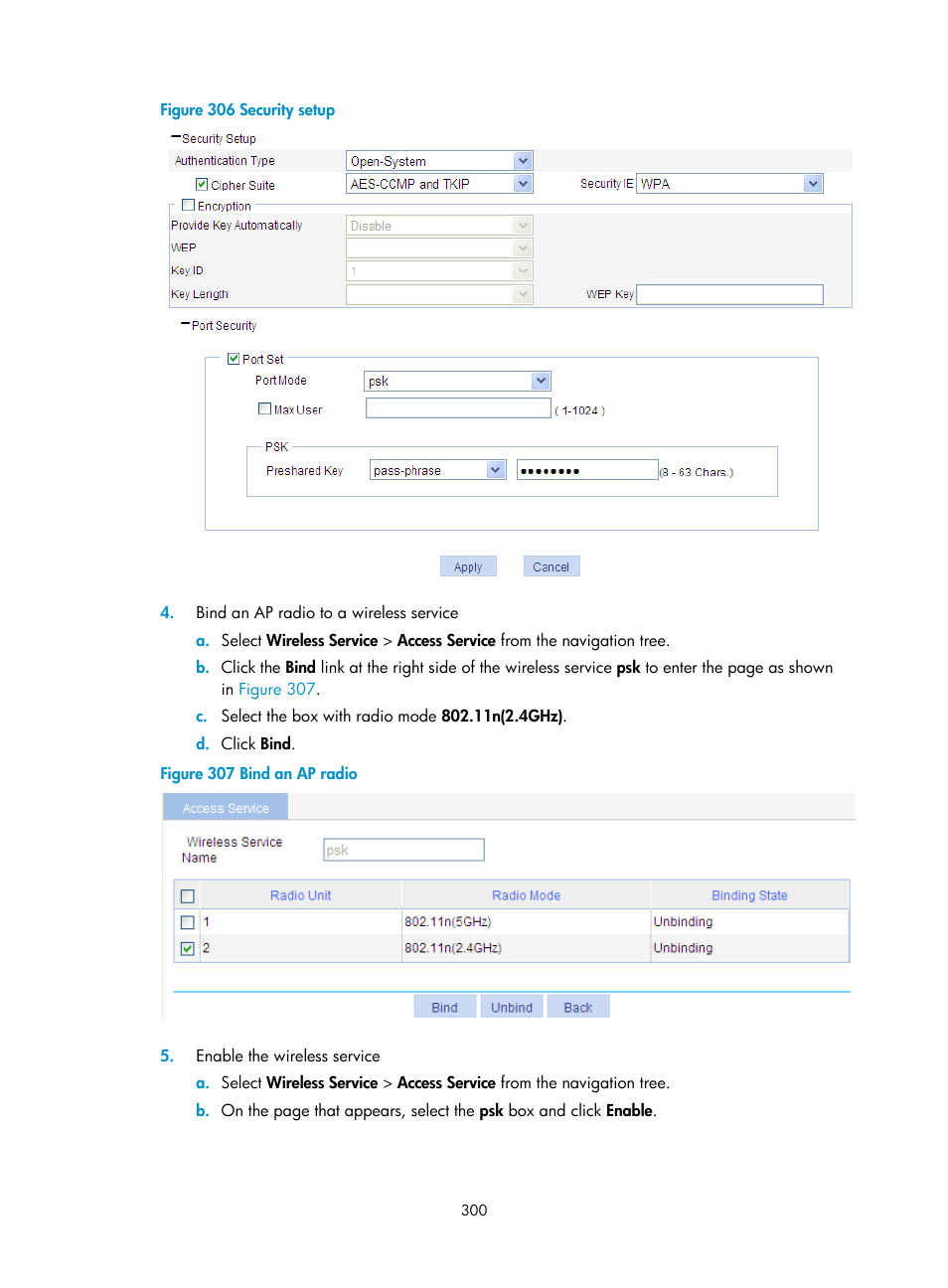 H3C Technologies H3C WA3600 Series Access Points User Manual | Page 313 / 447