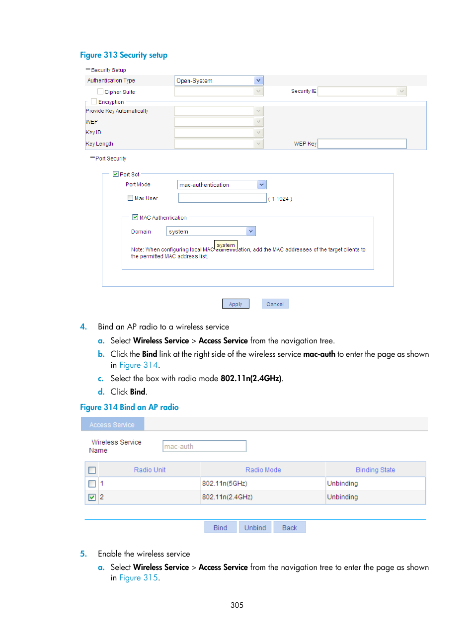 H3C Technologies H3C WA3600 Series Access Points User Manual | Page 318 / 447