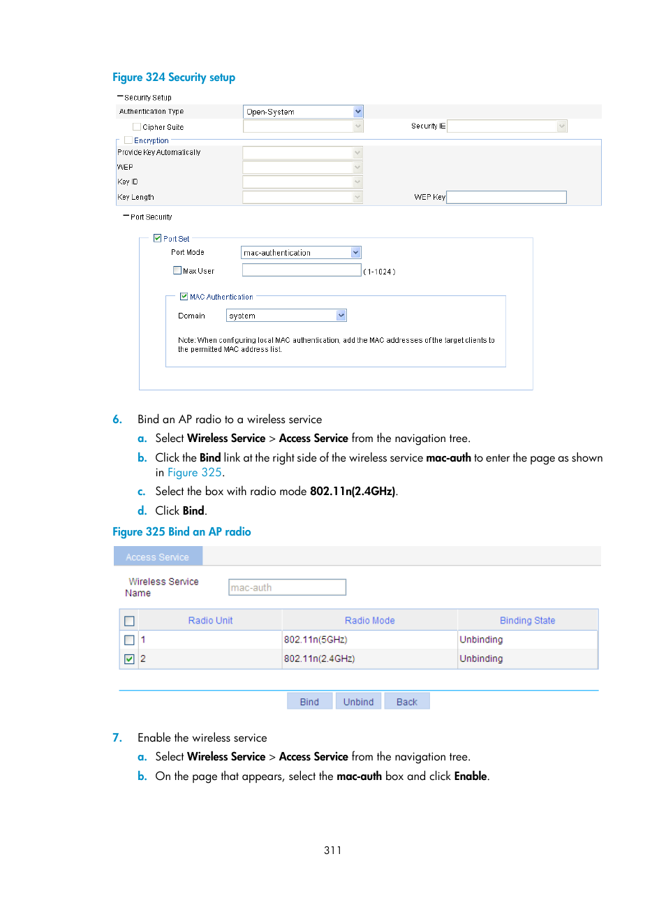 H3C Technologies H3C WA3600 Series Access Points User Manual | Page 324 / 447