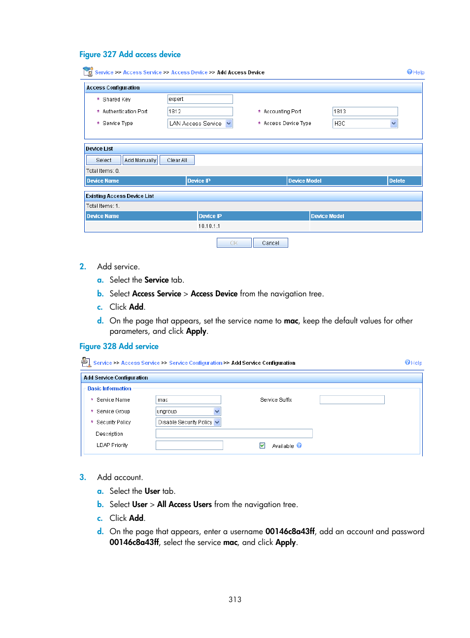 H3C Technologies H3C WA3600 Series Access Points User Manual | Page 326 / 447