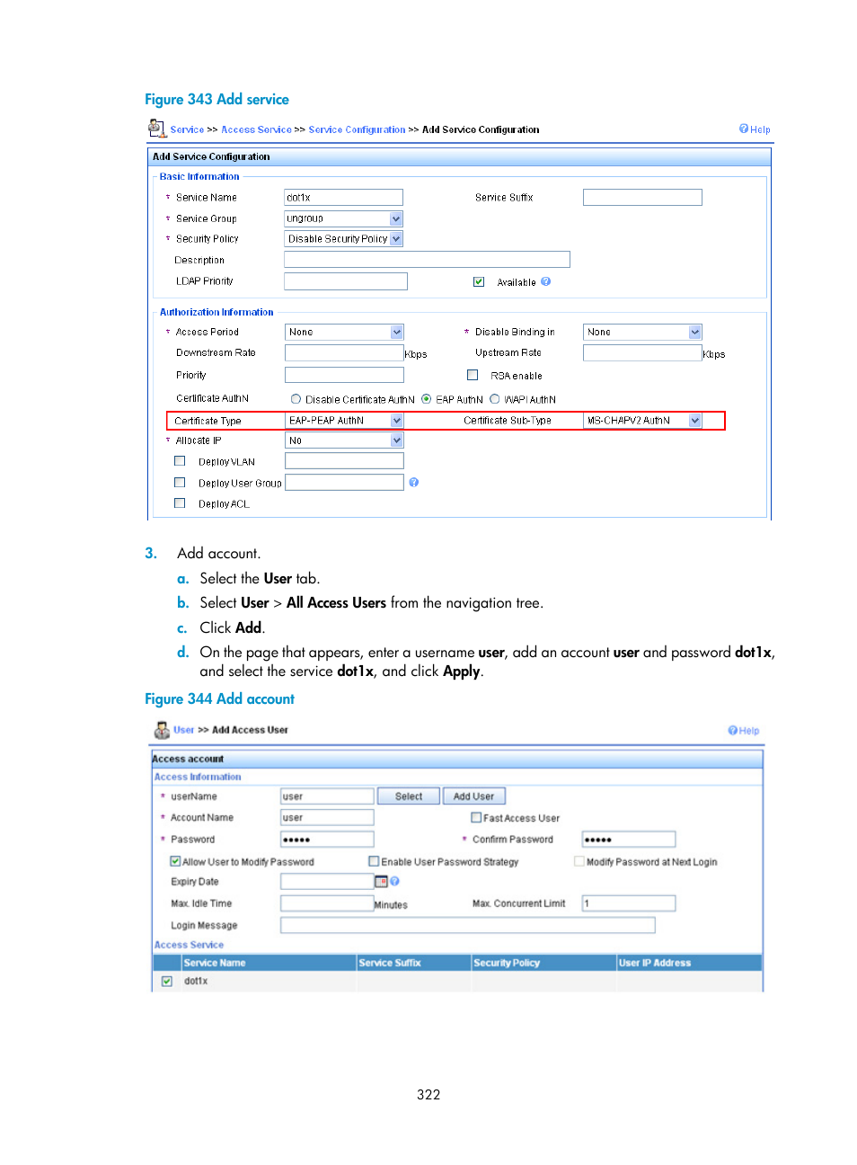 H3C Technologies H3C WA3600 Series Access Points User Manual | Page 335 / 447