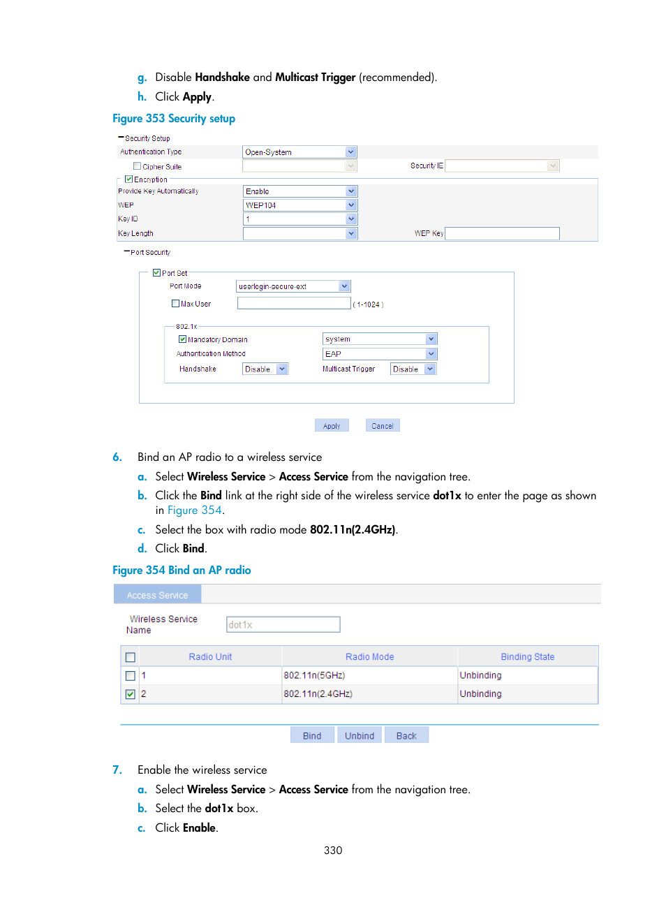 H3C Technologies H3C WA3600 Series Access Points User Manual | Page 343 / 447