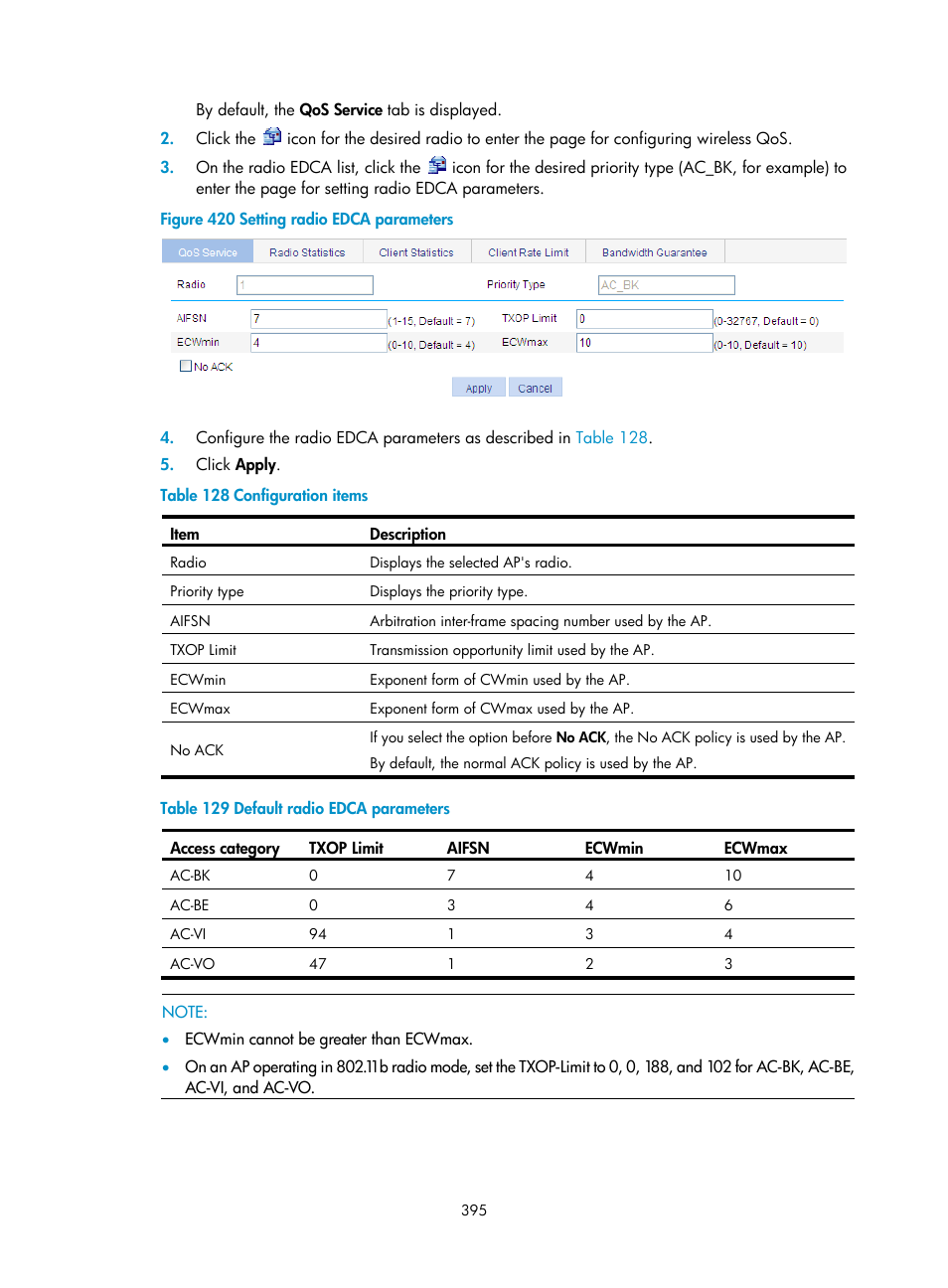 H3C Technologies H3C WA3600 Series Access Points User Manual | Page 408 / 447