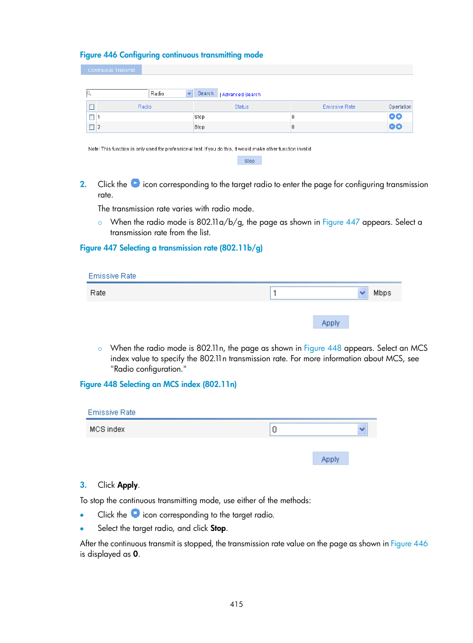 H3C Technologies H3C WA3600 Series Access Points User Manual | Page 428 / 447