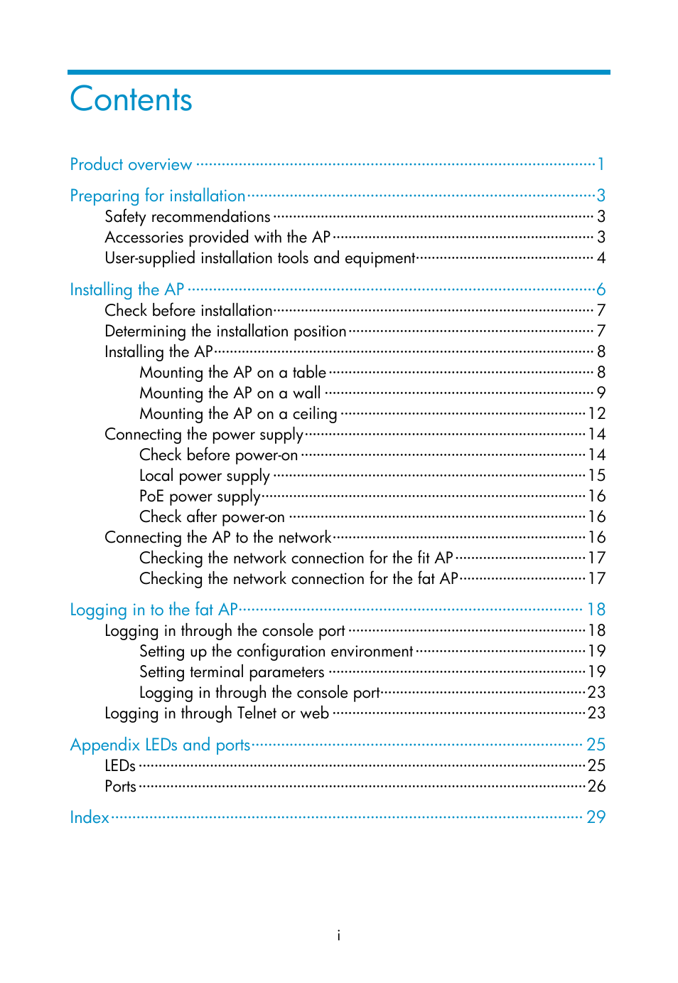 H3C Technologies H3C WA2600 Series WLAN Access Points User Manual | Page 6 / 35