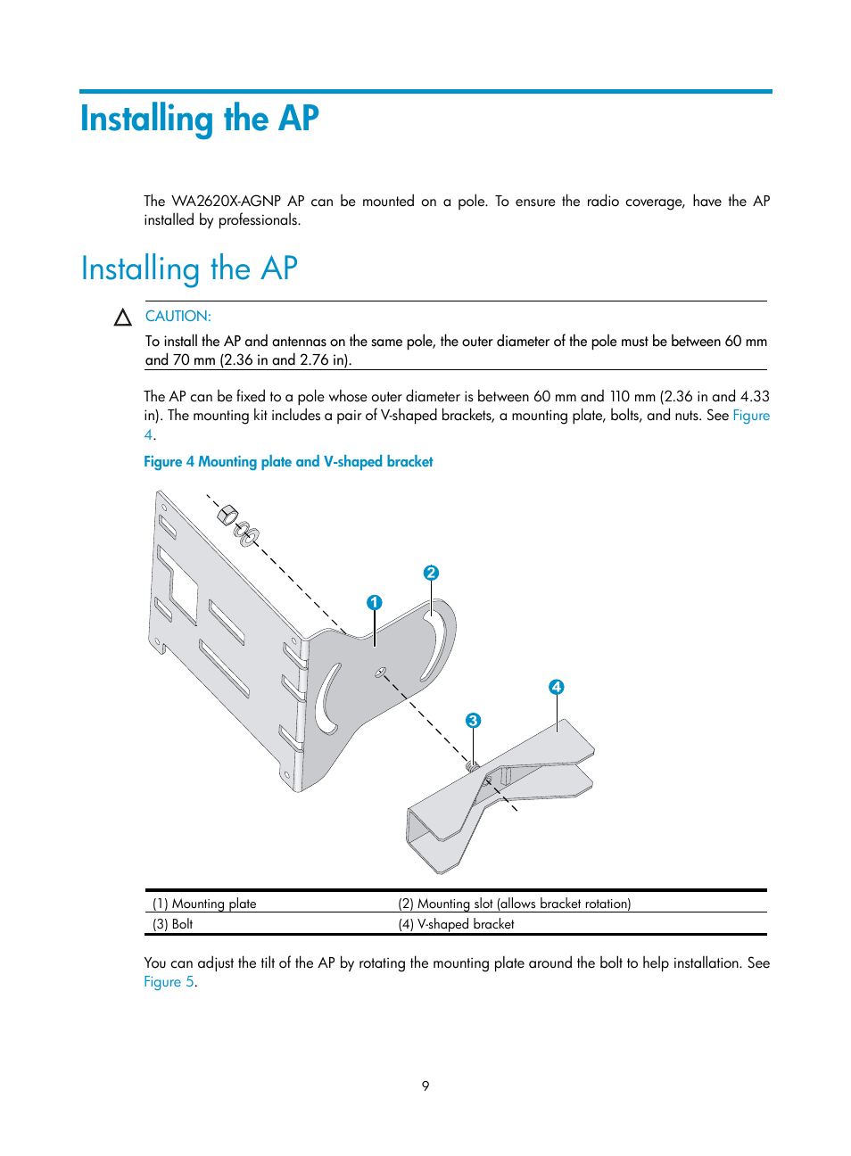 Installing the ap | H3C Technologies H3C WA2600 Series WLAN Access Points User Manual | Page 14 / 30