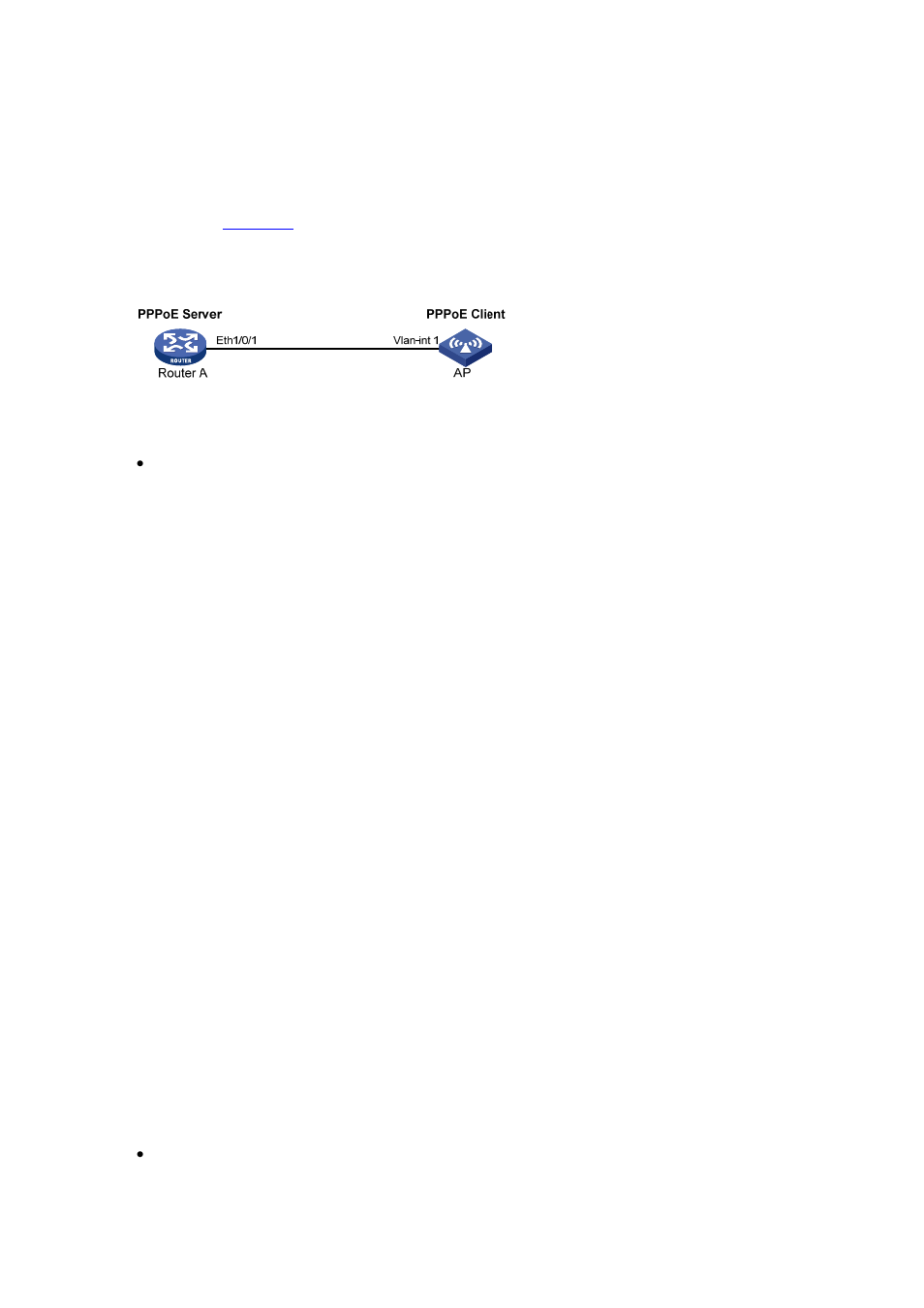 Pppoe configuration example, Pppoe client configuration example, Network requirements | Configuration procedure | H3C Technologies H3C WA2600 Series WLAN Access Points User Manual | Page 24 / 26