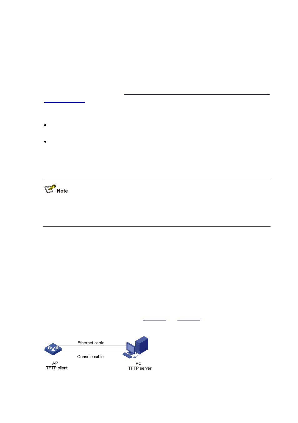 Upgrading applications through tftp at the cli, Setting up an upgrade environment | H3C Technologies H3C WA2600 Series WLAN Access Points User Manual | Page 37 / 58