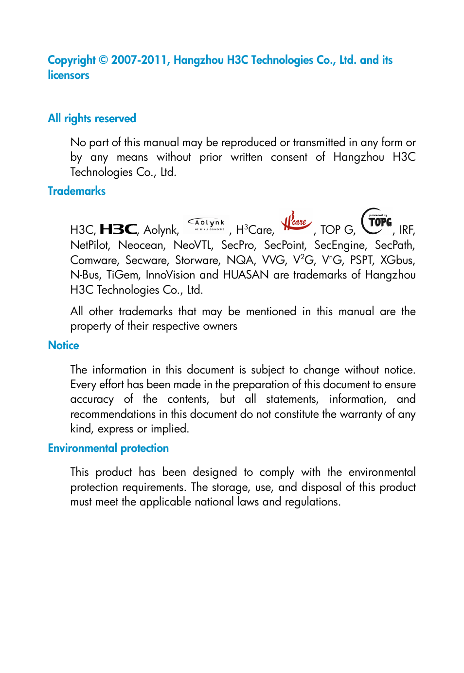 H3C Technologies H3C WA2110-AG Wireless LAN Access Point User Manual | Page 2 / 31