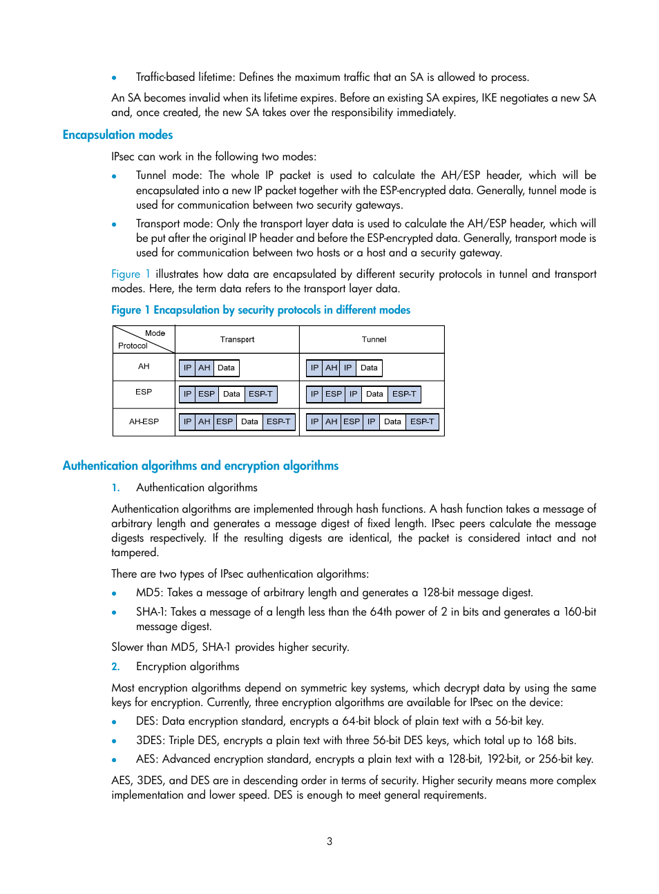 Encapsulation modes, Figure 1 | H3C Technologies H3C SecPath F1000-E User Manual | Page 131 / 182