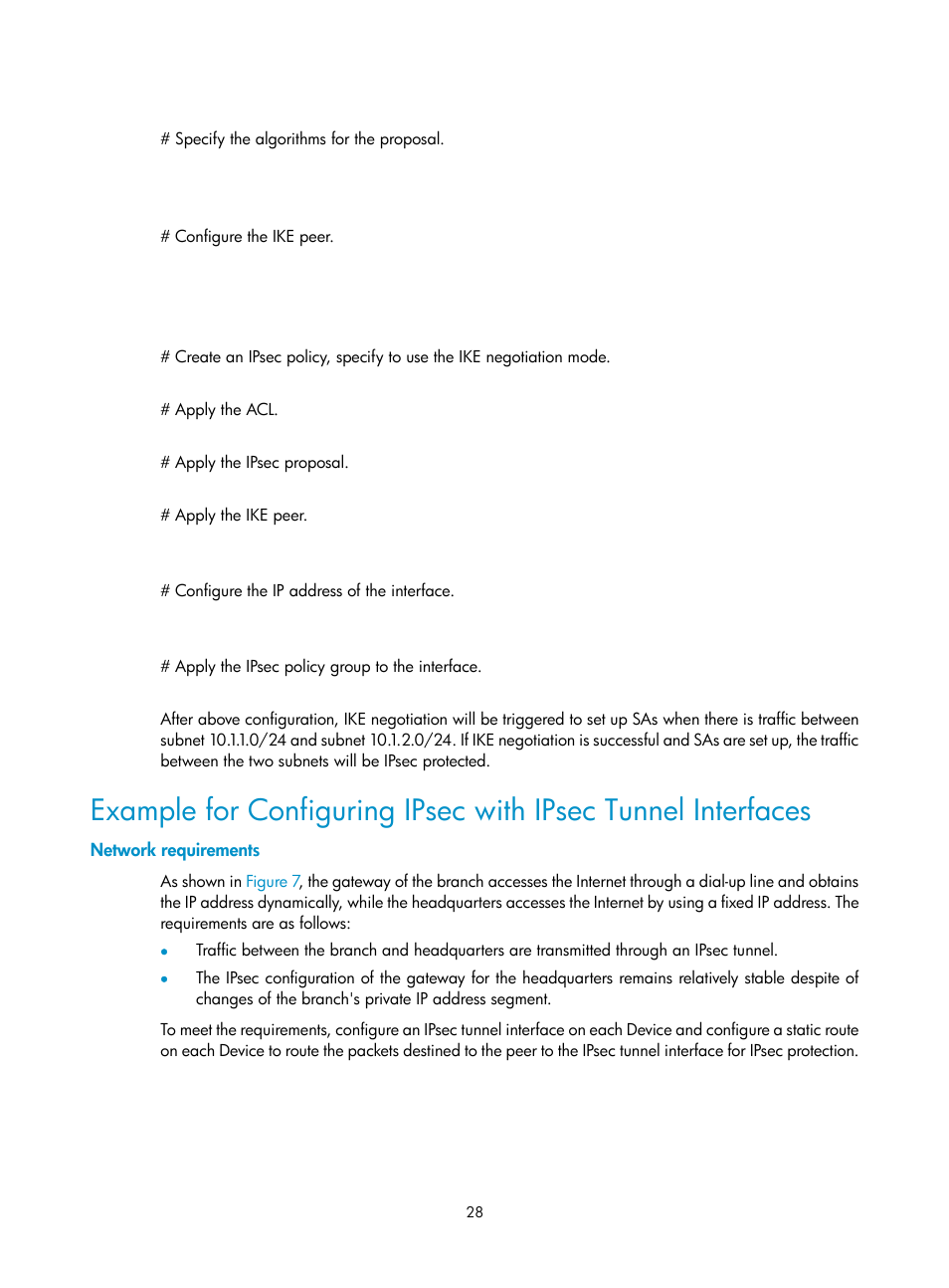 Network requirements | H3C Technologies H3C SecPath F1000-E User Manual | Page 156 / 182