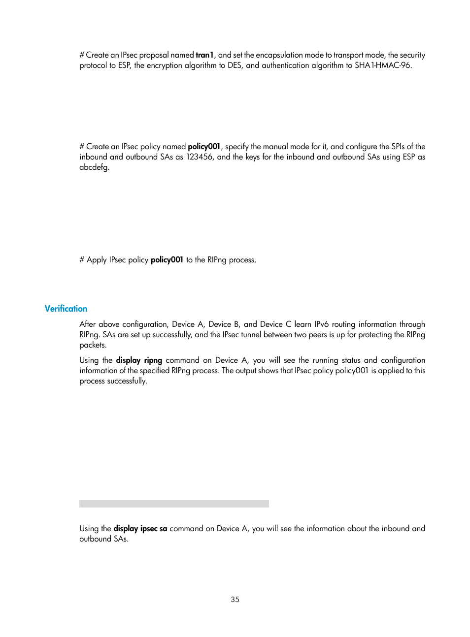 Verification | H3C Technologies H3C SecPath F1000-E User Manual | Page 163 / 182