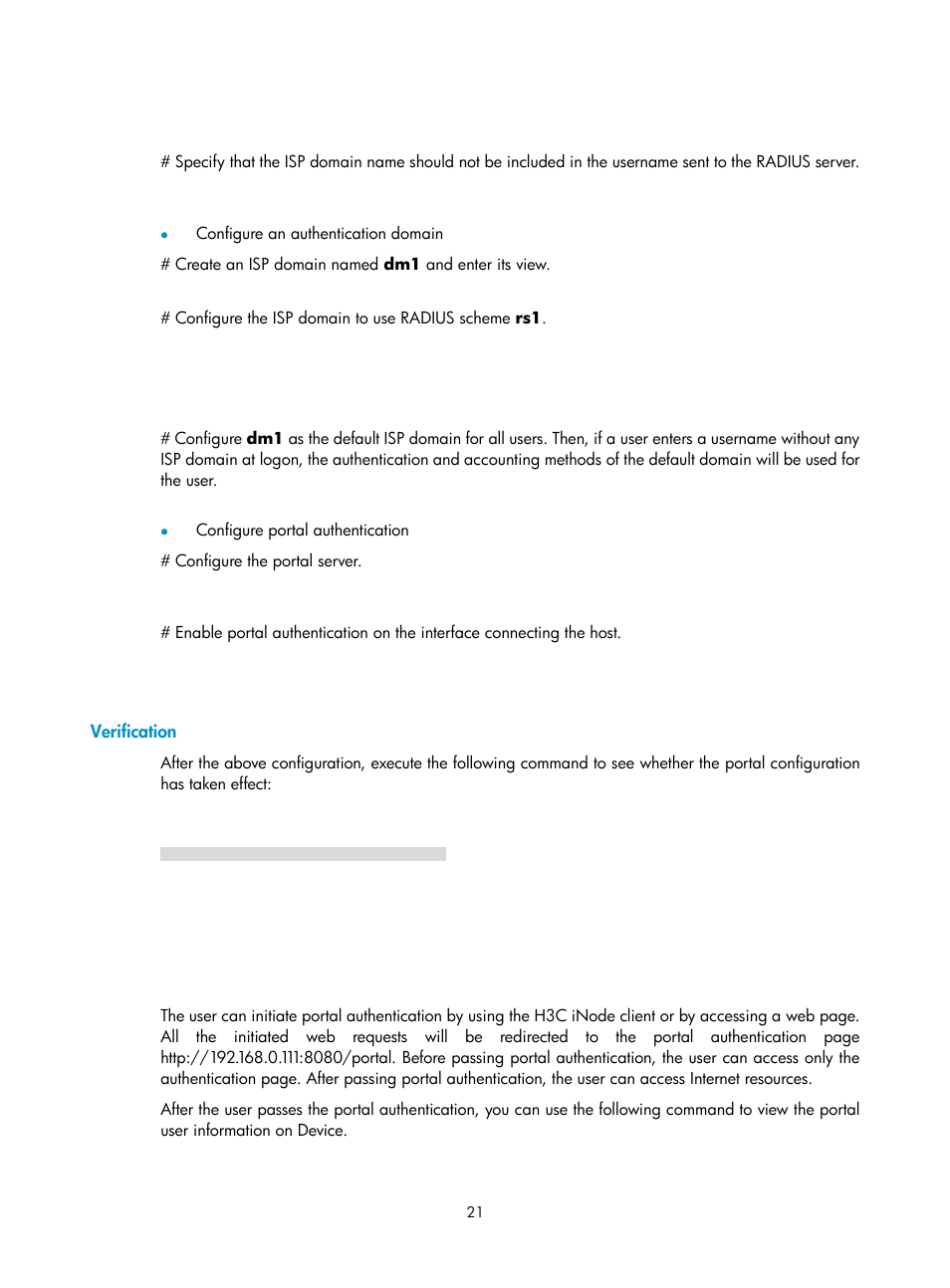 Verification | H3C Technologies H3C SecPath F1000-E User Manual | Page 22 / 182