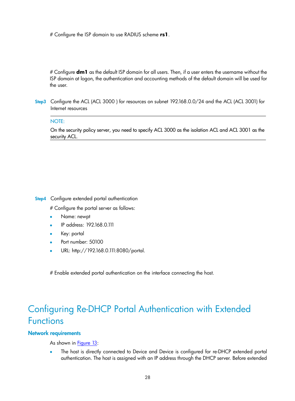 Network requirements | H3C Technologies H3C SecPath F1000-E User Manual | Page 29 / 182