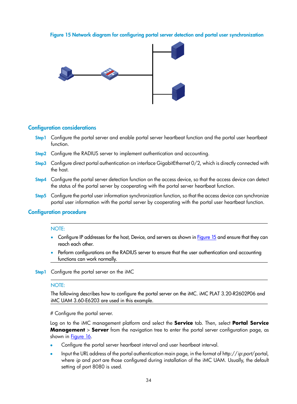 Configuration considerations, Configuration procedure | H3C Technologies H3C SecPath F1000-E User Manual | Page 35 / 182