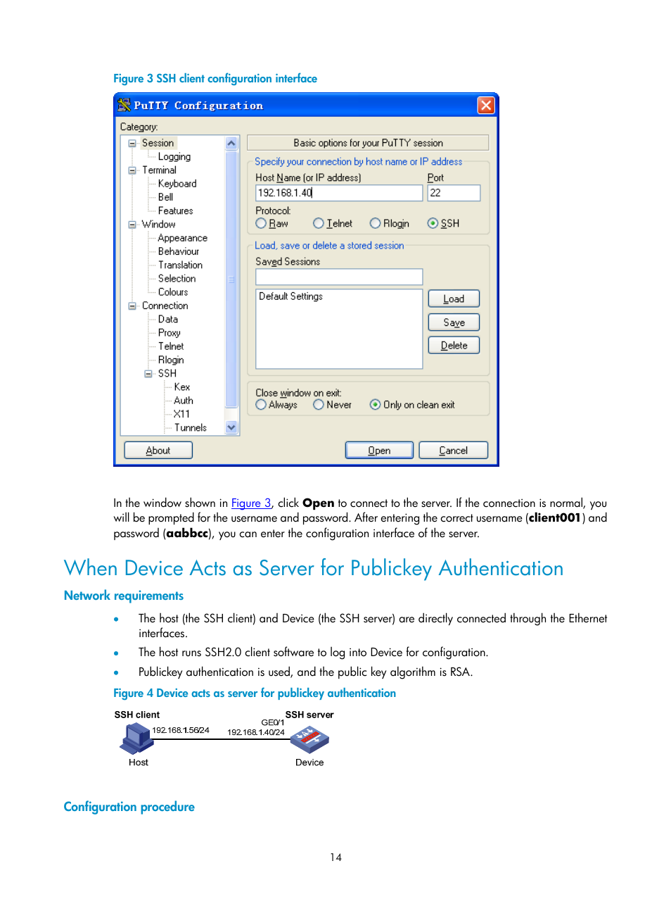 Network requirements, Configuration procedure | H3C Technologies H3C SecPath F1000-E User Manual | Page 70 / 182