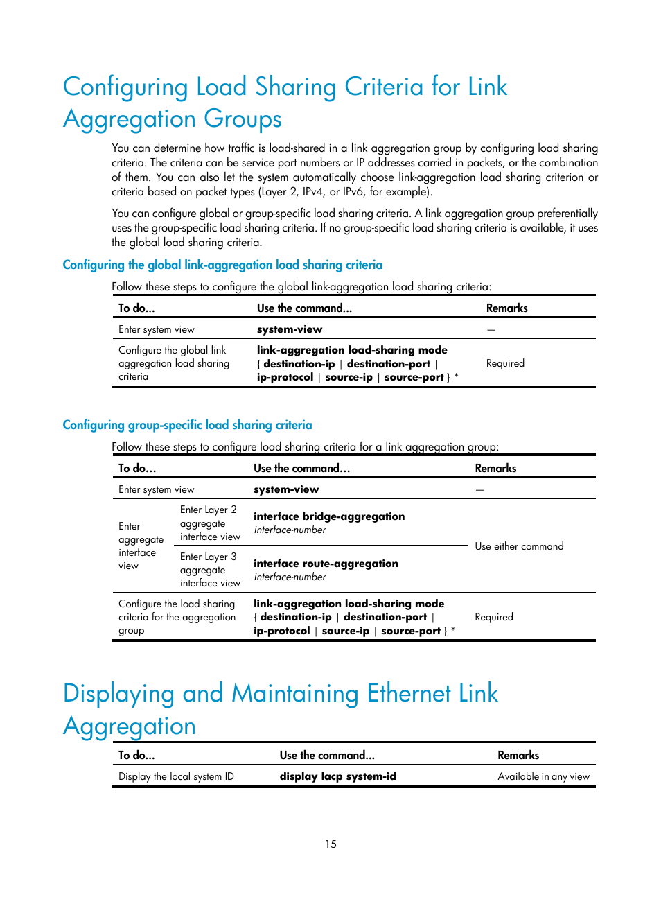 Configuring group-specific load sharing criteria | H3C Technologies H3C SecPath F1000-E User Manual | Page 31 / 57