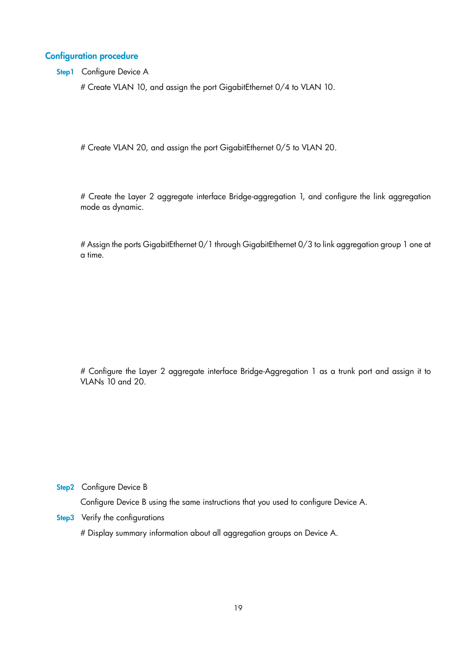 Configuration procedure | H3C Technologies H3C SecPath F1000-E User Manual | Page 35 / 57