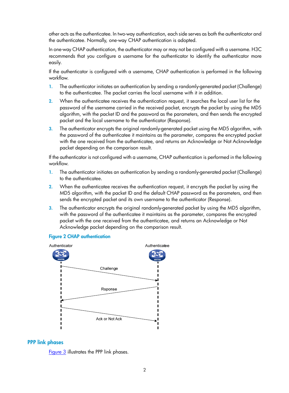 Ppp link phases | H3C Technologies H3C SecPath F1000-E User Manual | Page 46 / 57