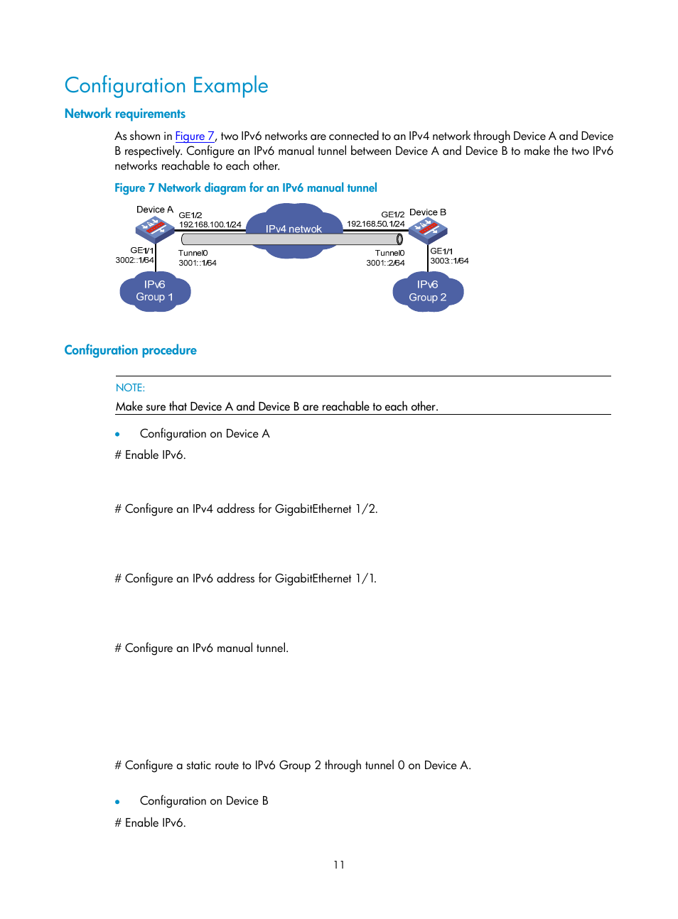Configuration example, Network requirements, Configuration procedure | H3C Technologies H3C SecPath F1000-E User Manual | Page 157 / 198