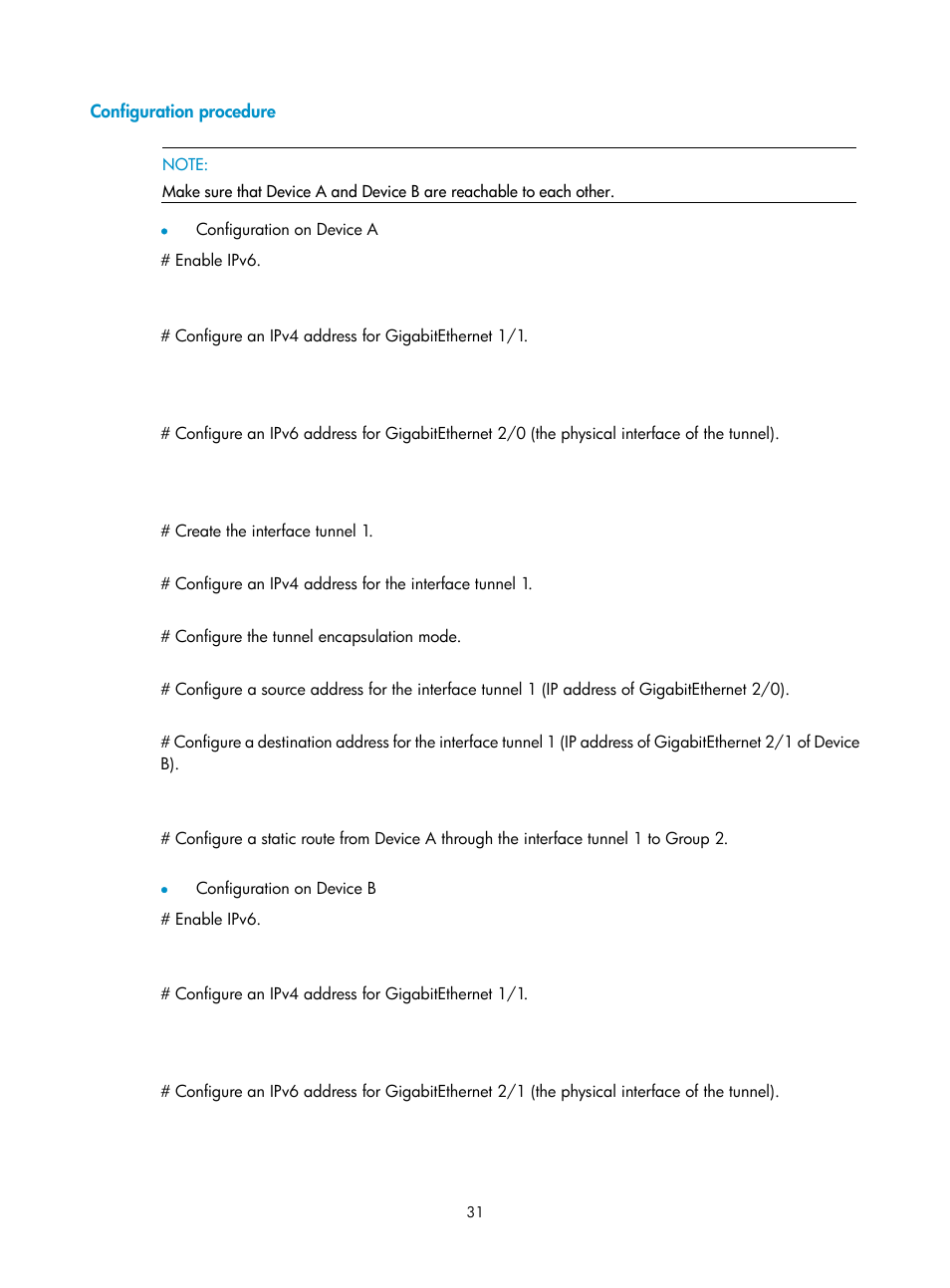 Configuration procedure | H3C Technologies H3C SecPath F1000-E User Manual | Page 177 / 198