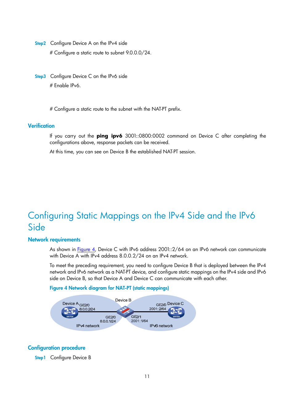 Verification, Network requirements, Configuration procedure | H3C Technologies H3C SecPath F1000-E User Manual | Page 196 / 198