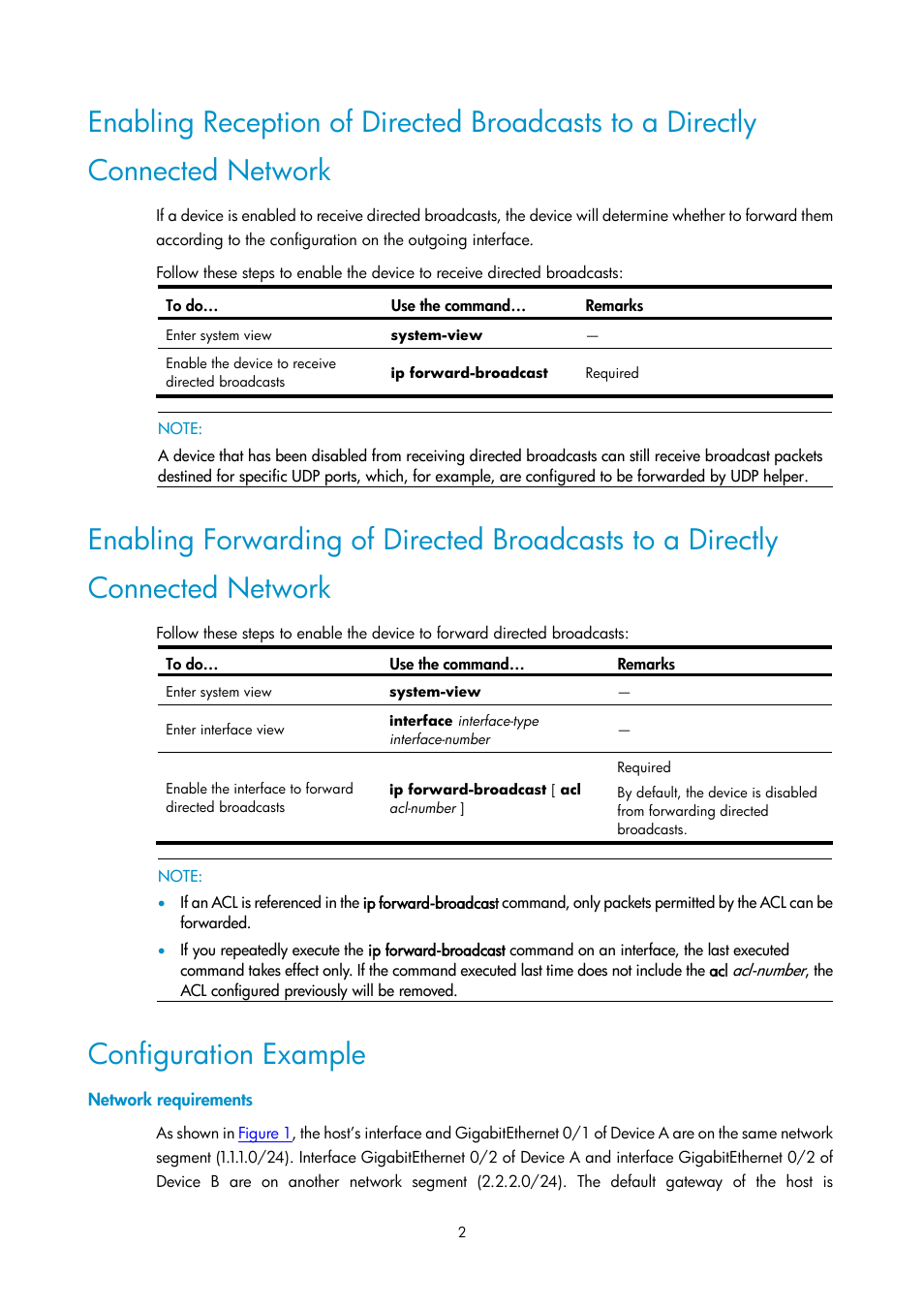 Configuration example, Network requirements | H3C Technologies H3C SecPath F1000-E User Manual | Page 22 / 198