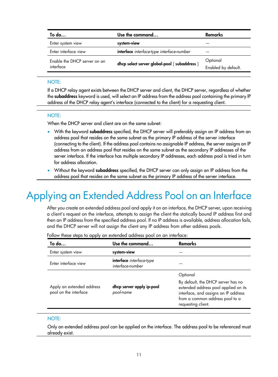 Applying an extended address pool on an interface | H3C Technologies H3C SecPath F1000-E User Manual | Page 51 / 198