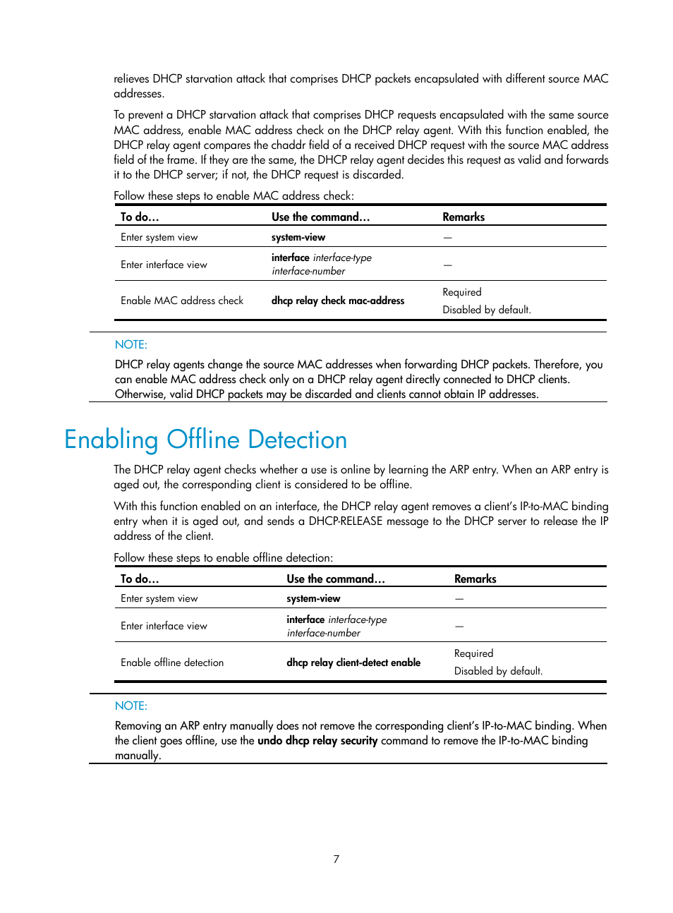 Enabling offline detection | H3C Technologies H3C SecPath F1000-E User Manual | Page 65 / 198