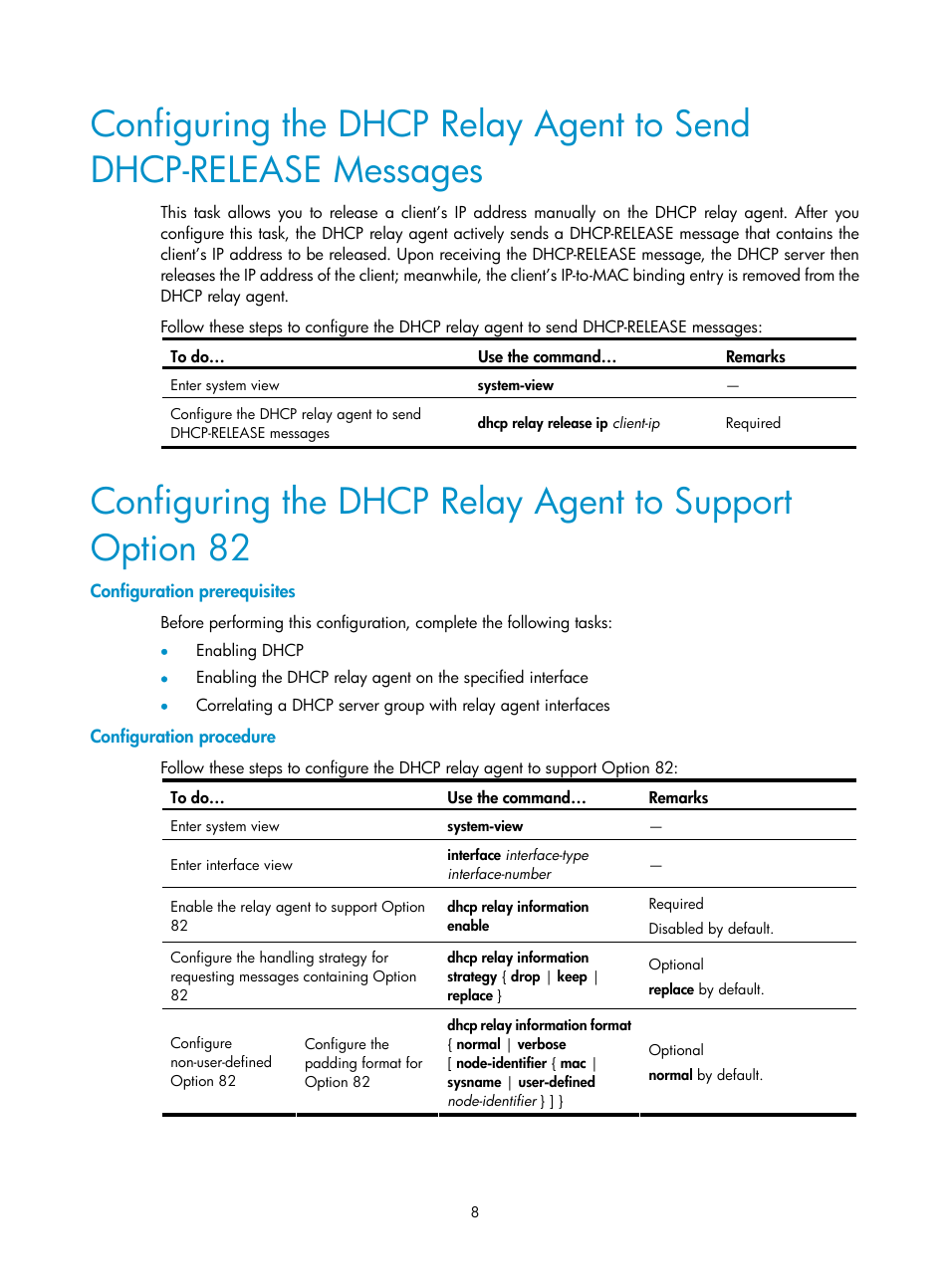 Configuration prerequisites, Configuration procedure | H3C Technologies H3C SecPath F1000-E User Manual | Page 66 / 198